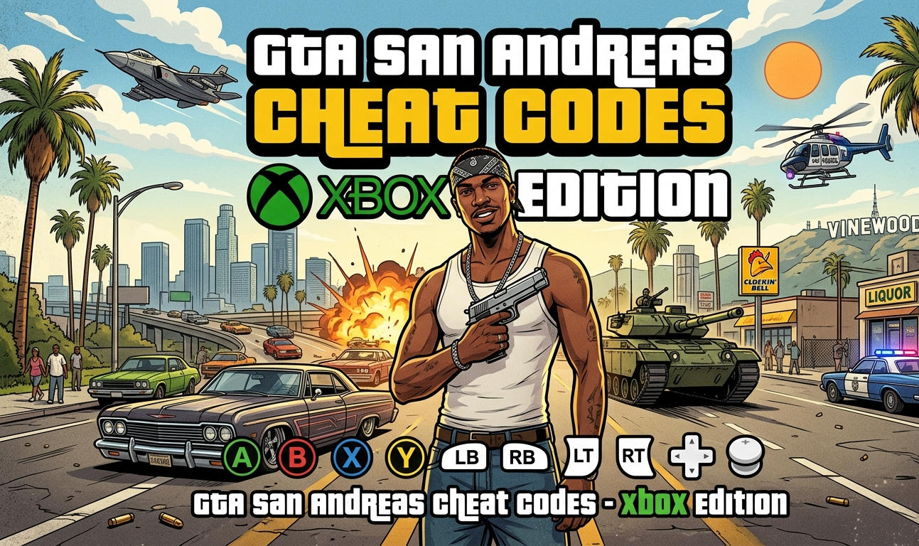 GTA San Andreas Xbox Cheats