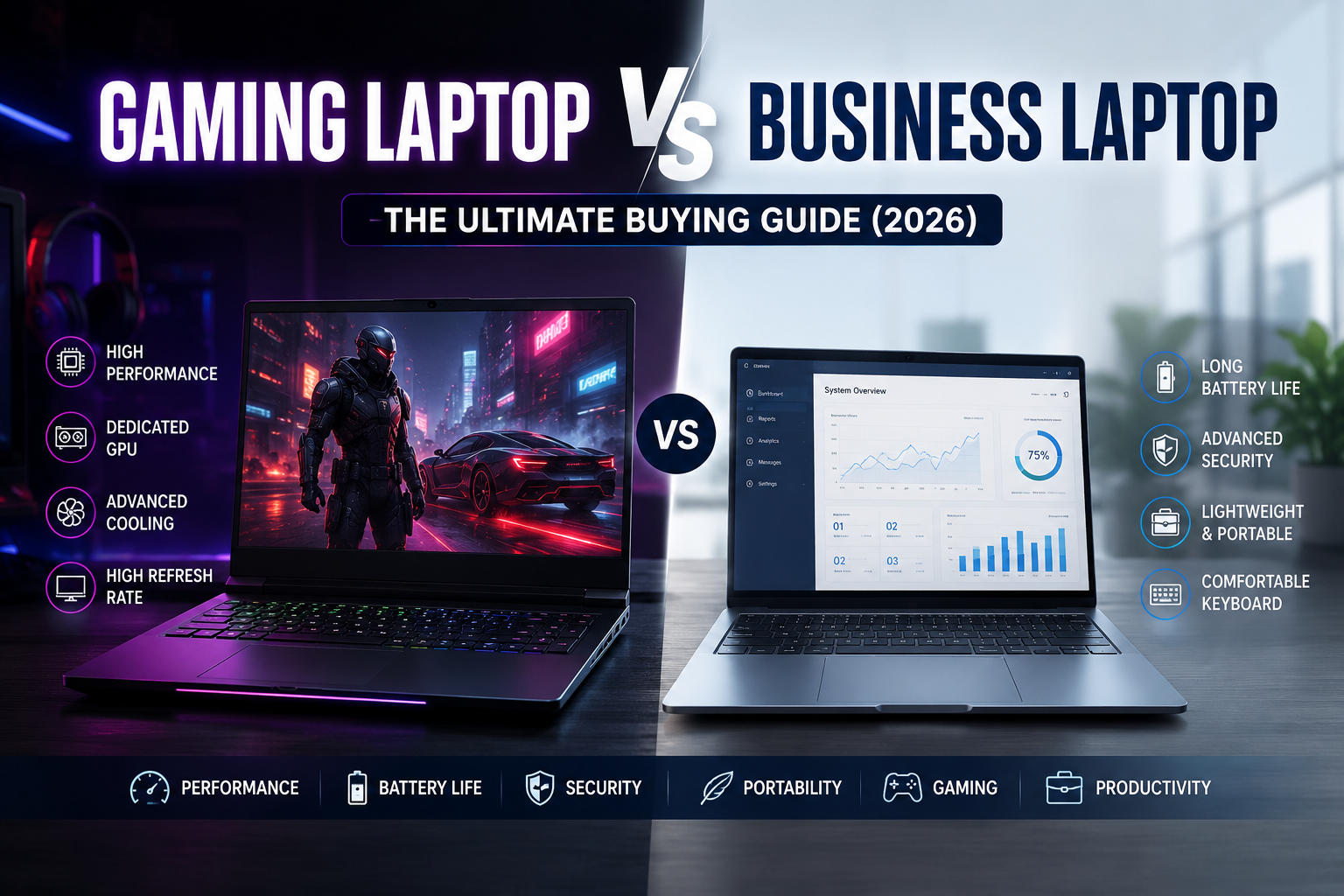 Gaming Laptop vs Business Laptop: Which Is Better?