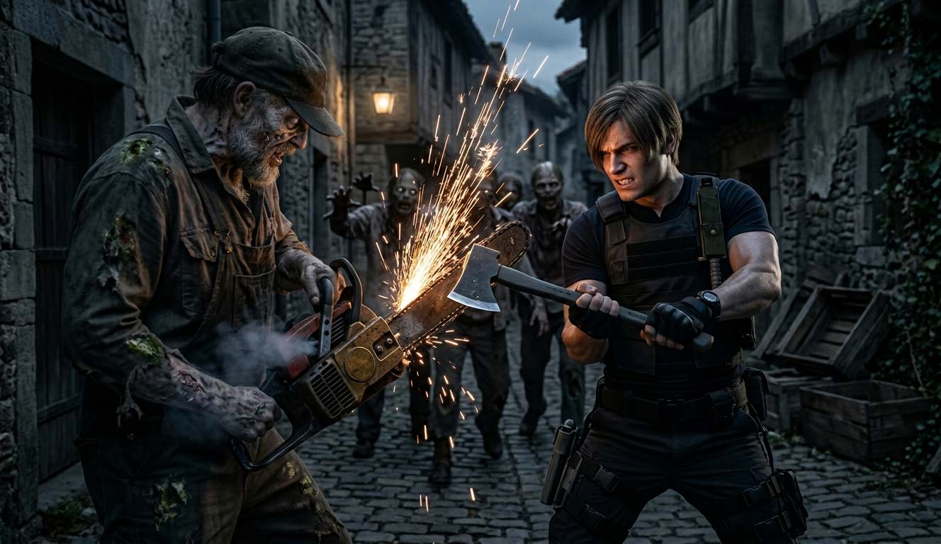 The hatchet turns every attack into an opening.